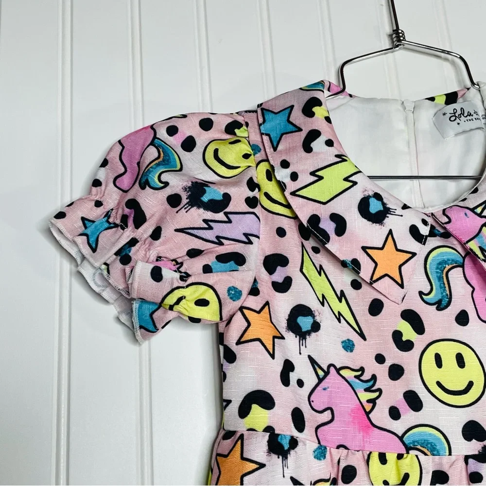 Lola + The Boys Unicorn Short Sleeve Dress - Picture 4 of 8